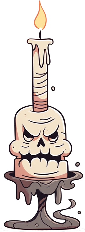 Preview for Candle-skull-illustration-spooky-sticker-6947f