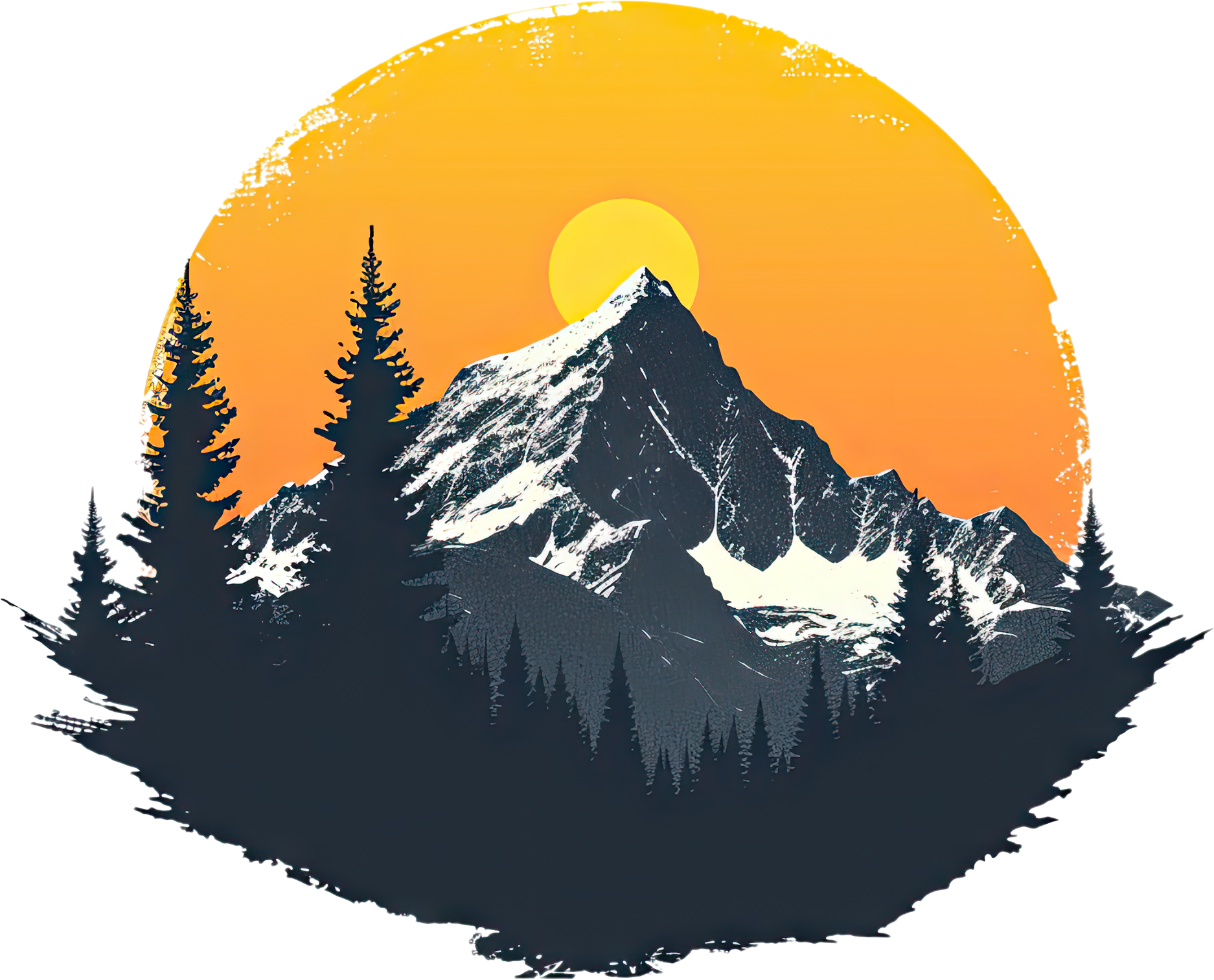 Preview for Mountain-landscape-at-sunset-logo-mountain-sticker-6e358