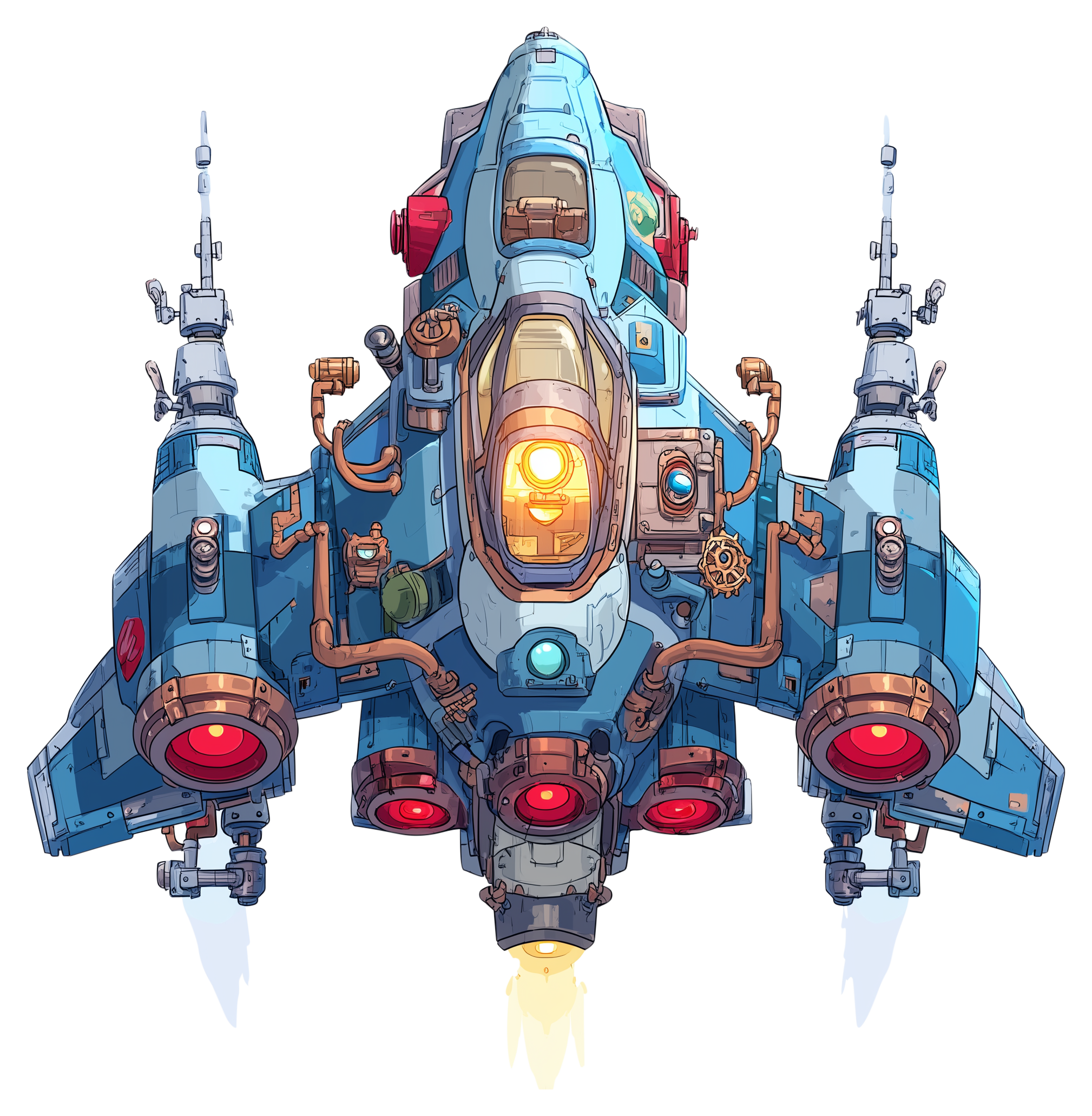 Preview for Futuristic-spaceship-design-sticker-ec0ec