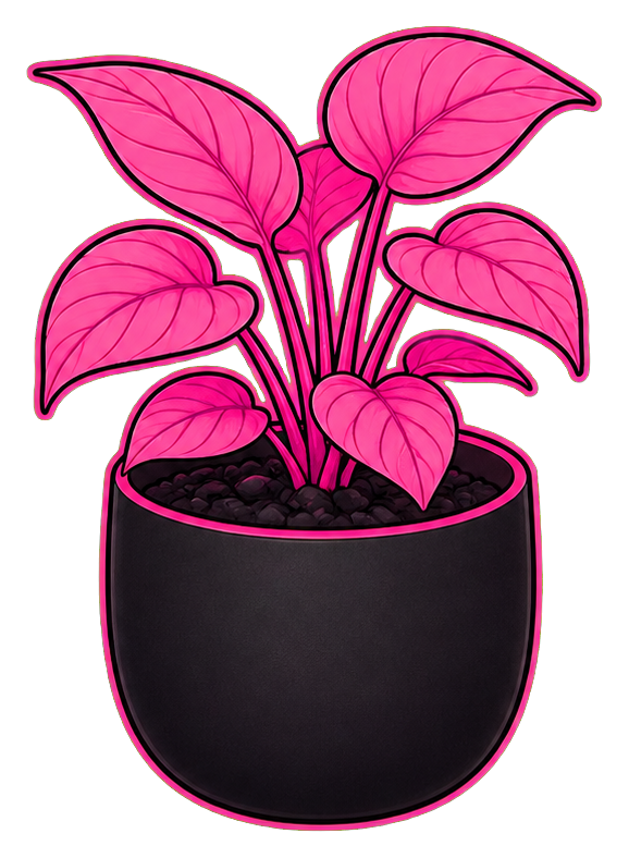 Preview for Black Potted Plant Sticker