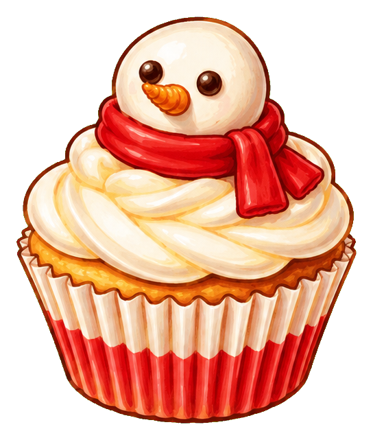 Preview for Snowman Topper Cupcake