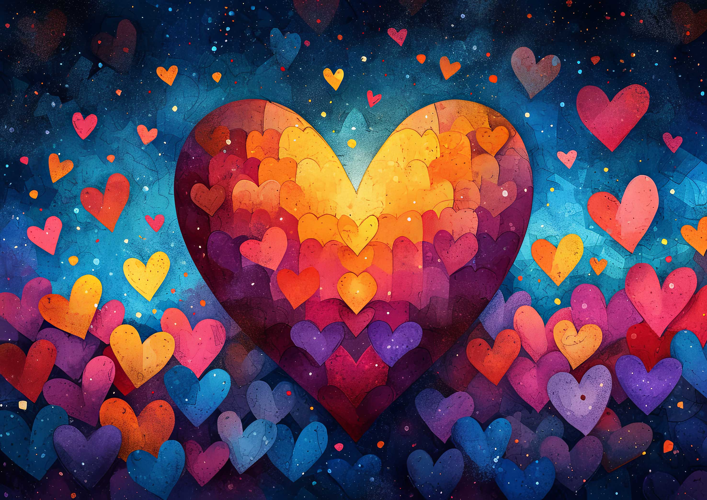 Preview for Vibrant-heart-art-design-love-background-5787b