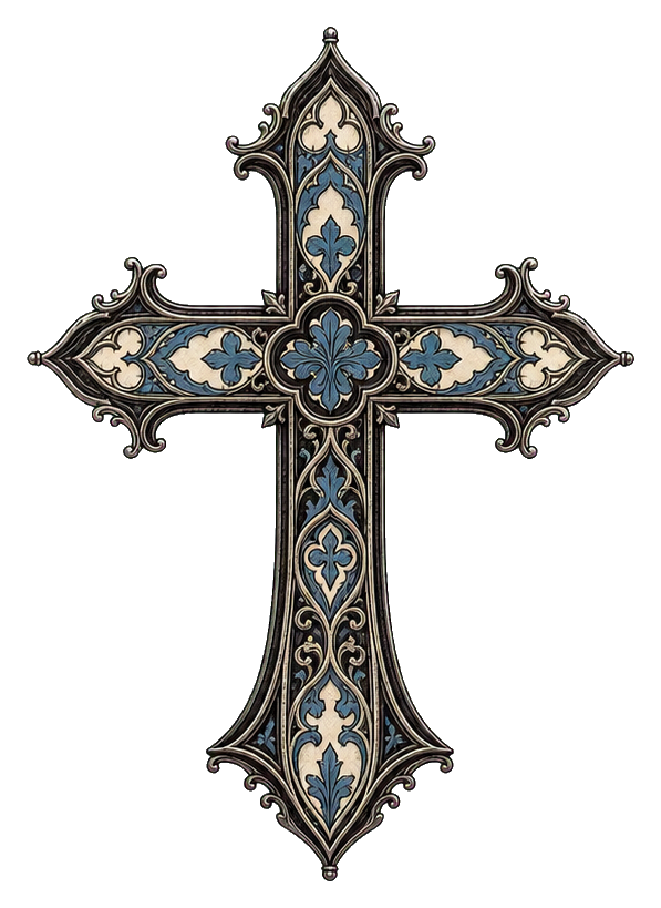 Preview for Cathedral Tracery Cross Sticker
