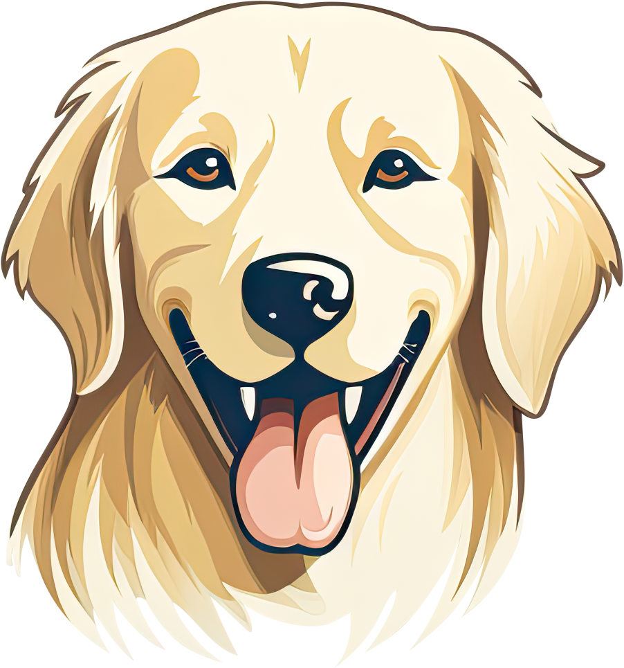 Preview for Golden-retriever-illustration-logo-animal-sticker-62576