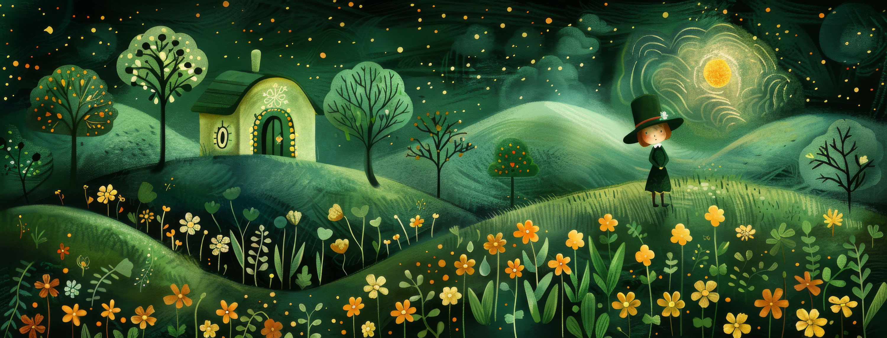 Preview for Whimsical-night-landscape-illustration-st-patricks-background-7ac9a