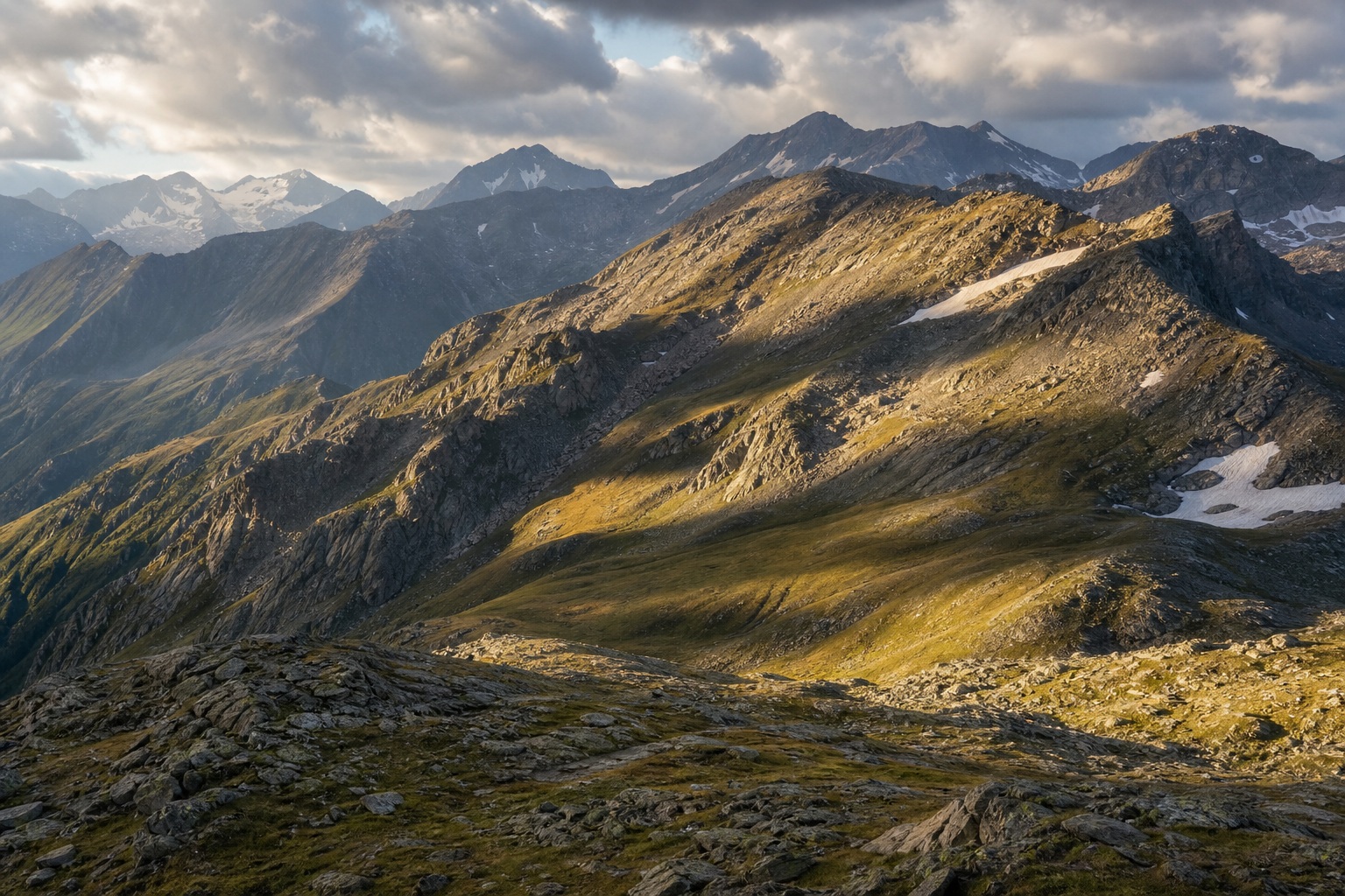 Preview for Golden Alpine Mountains Stock Background