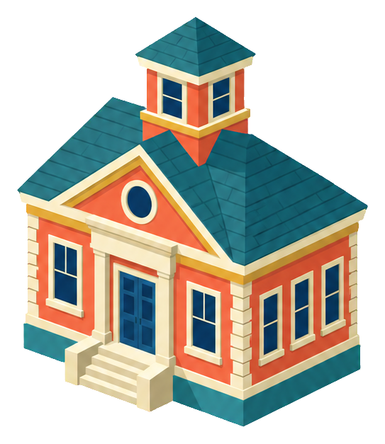Preview for Isometric City Buildings Schoolhouse