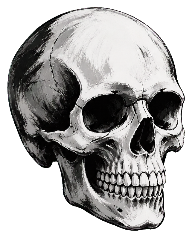 Preview for Brush Ink Skull Sticker