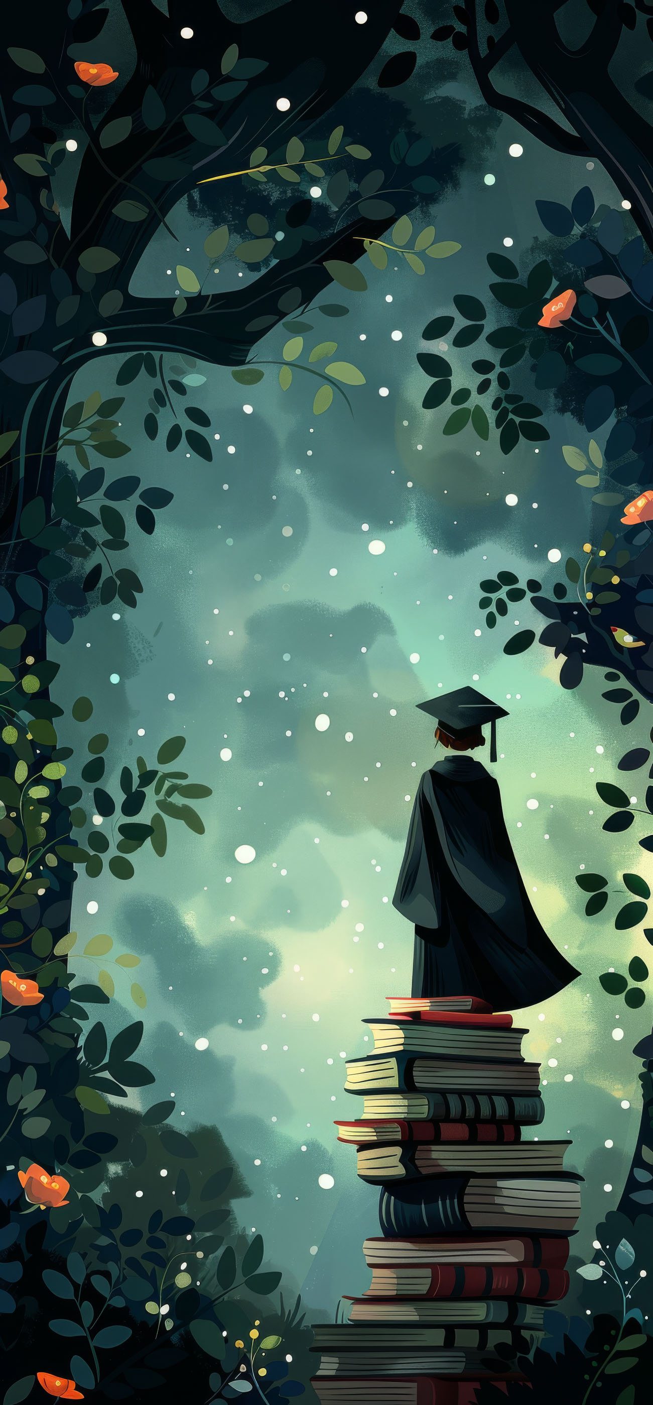 Preview for Graduate-on-books-graduation-phone-background-fd24b