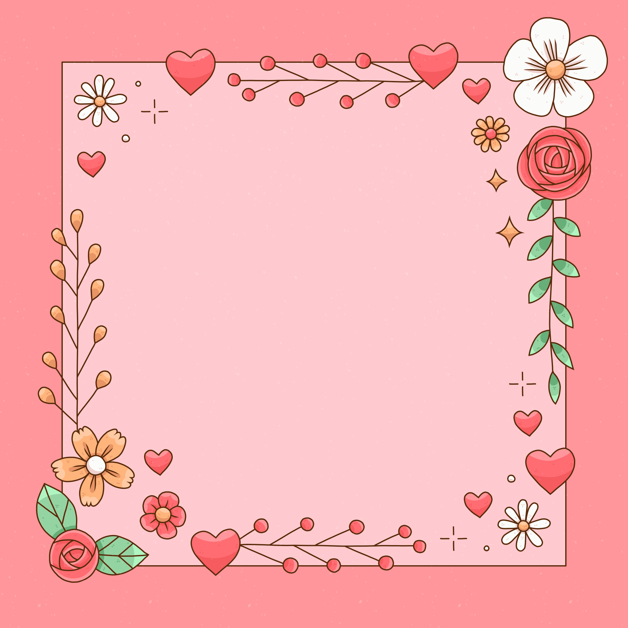 Preview for Floral-frame-template-love-background-f7211