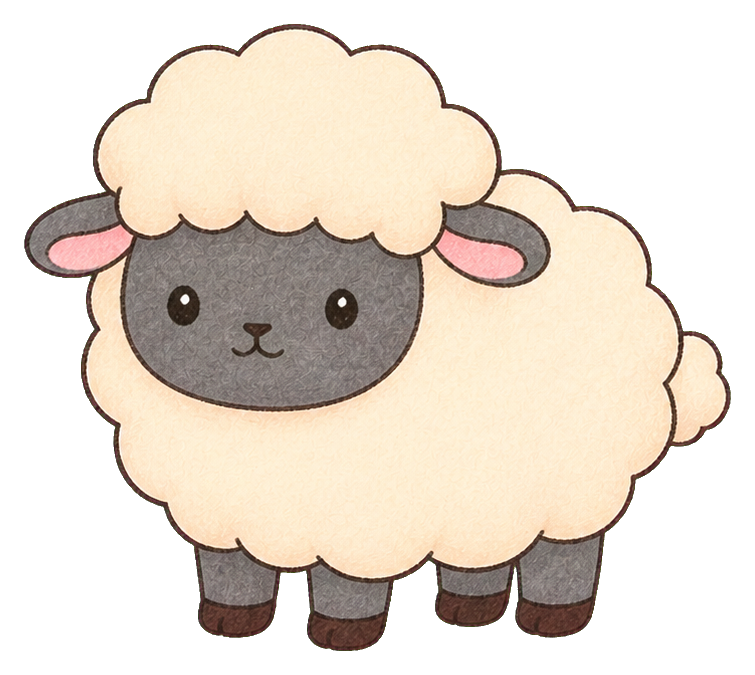 Preview for Cute Sheep Sticker Graphic