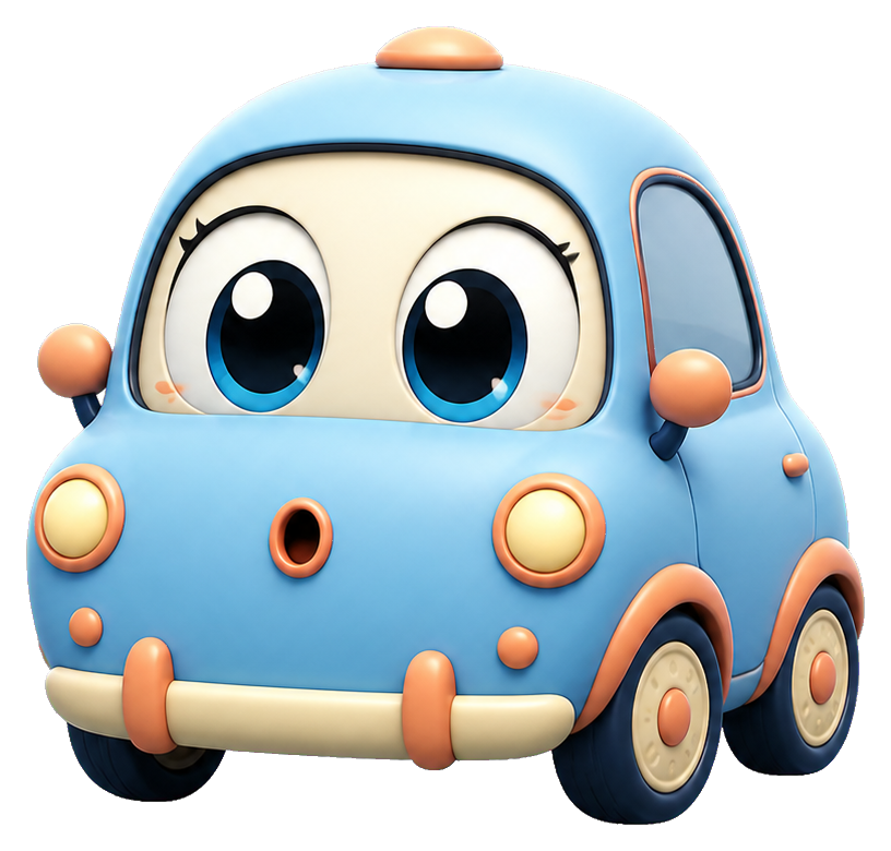 Preview for Surprised Bubble Microcar Sticker