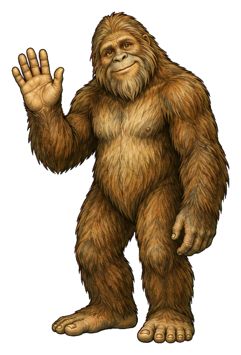 Preview for Cryptid Waving Bigfoot