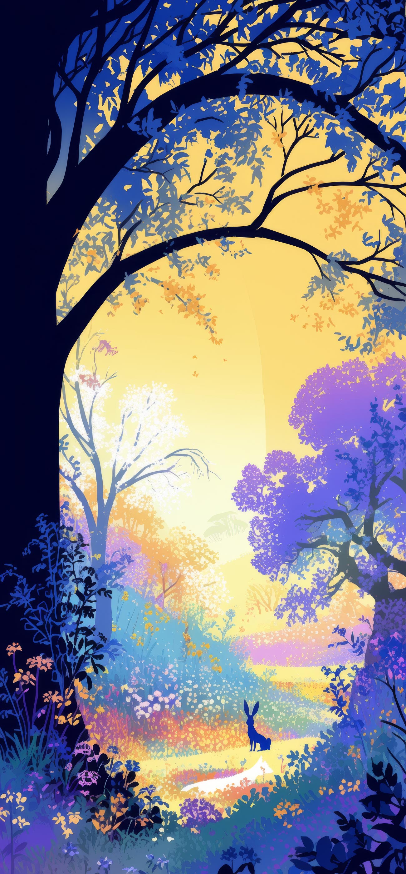 Preview for Serene-forest-landscape-at-sunset-easter-phone-background-a44ad