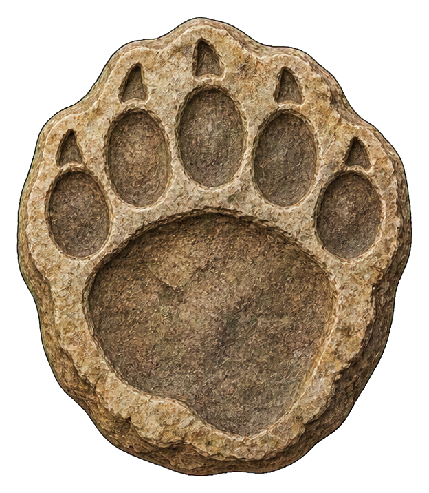 Preview for Cave Bear Paw Print Sticker