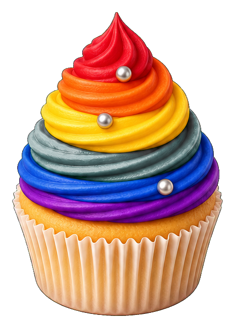 Preview for Rainbow Pride Cupcake Sticker