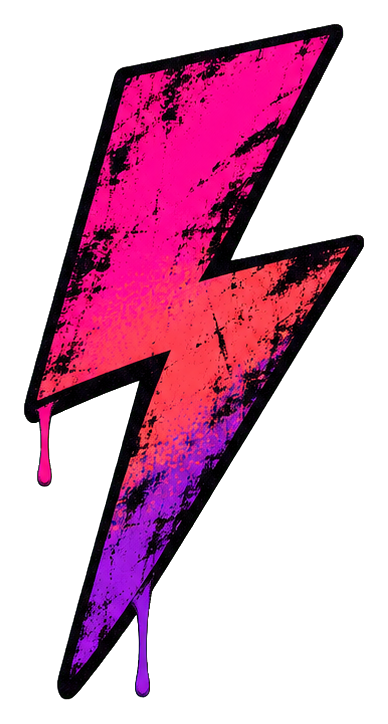 Preview for Magenta Lightning Bolt Sticker