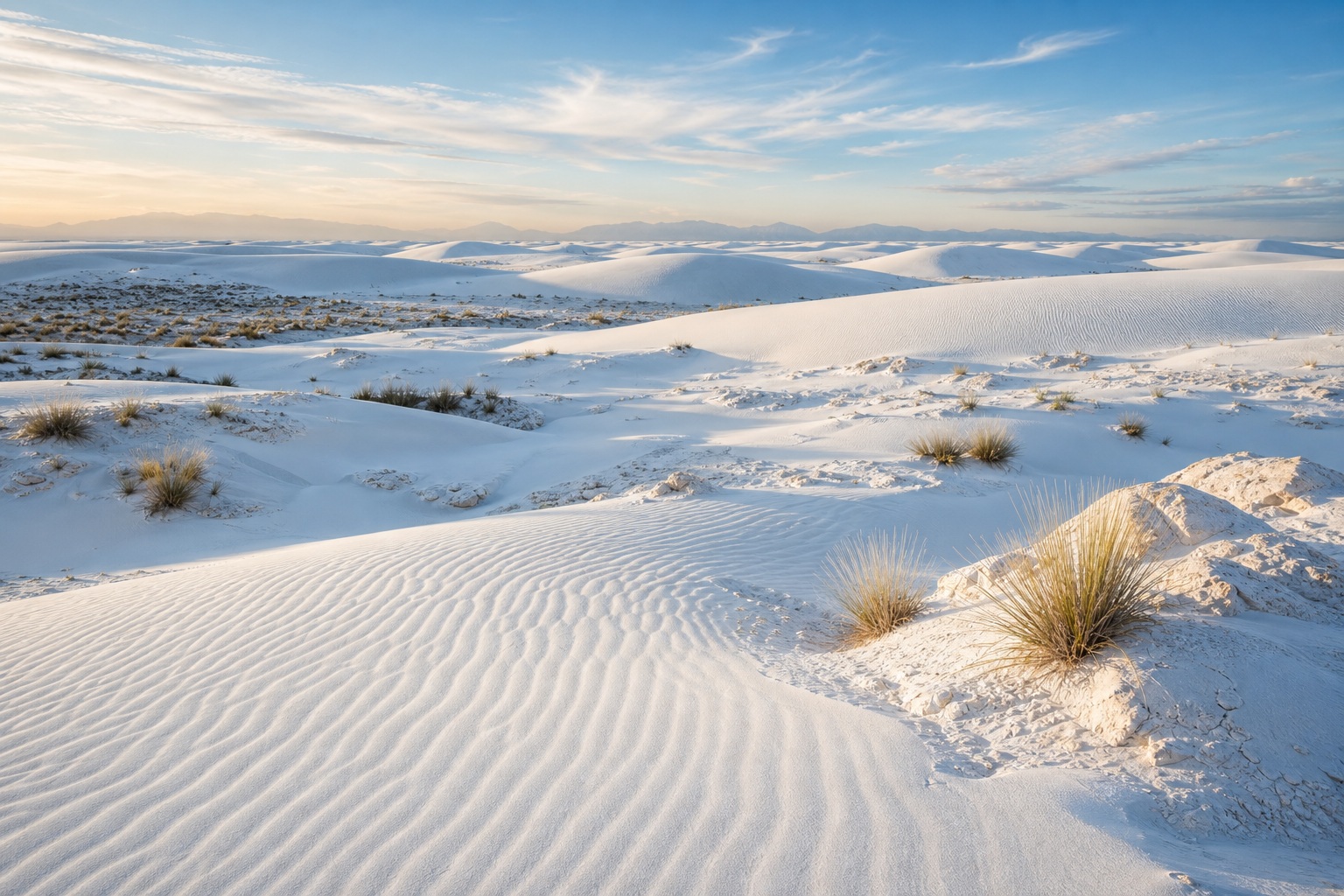 Preview for White Gypsum Waves Desert Background