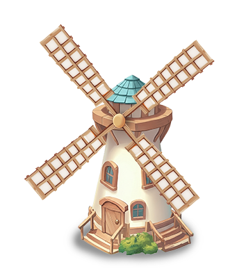 Preview for Vintage-cartoon-windmill-illustration-building-sticker-72218