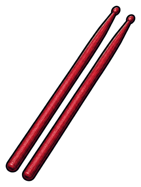 Preview for Crimson Drumsticks Sticker