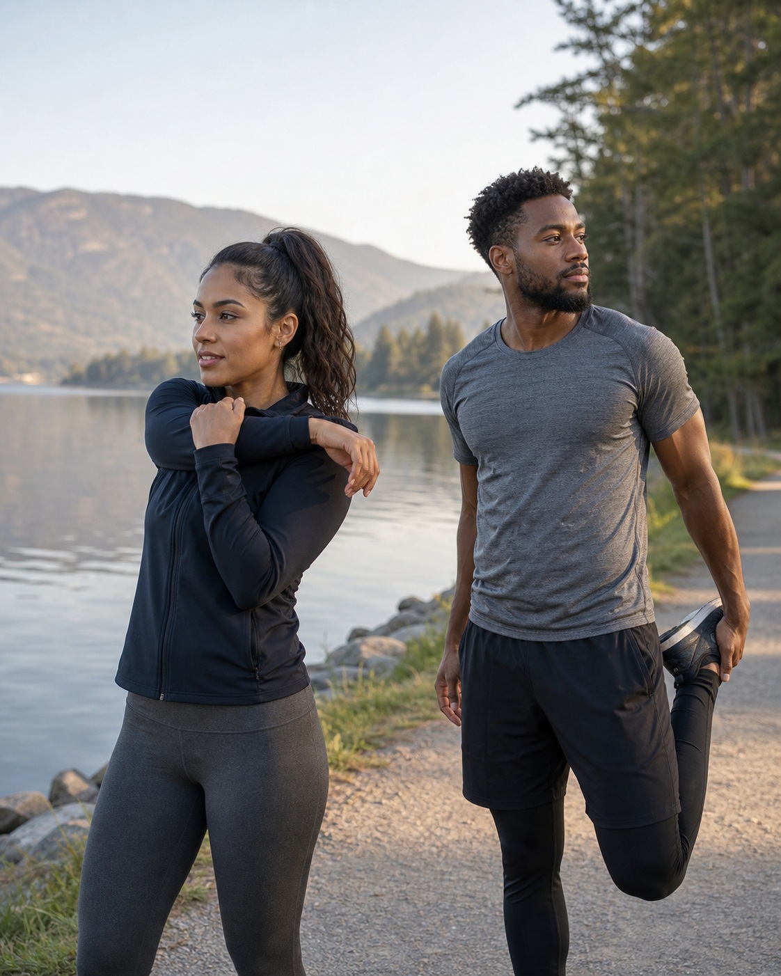 Preview for Fitness Background With Outdoor Stretching Scene