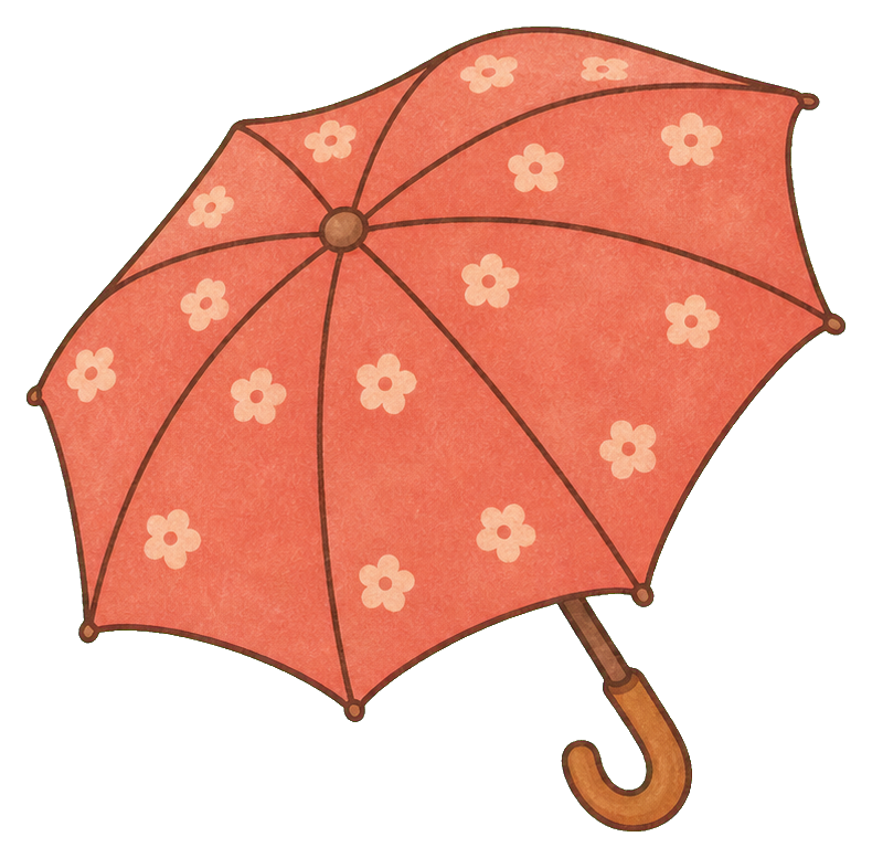 Preview for Coral Floral Spring Umbrella Sticker