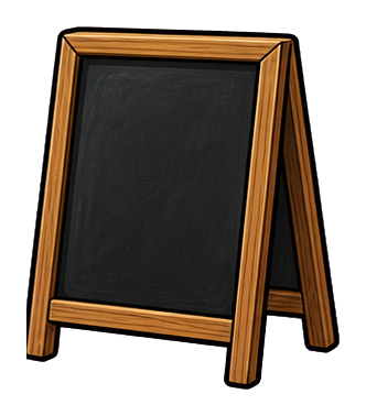Preview for Blank Chalkboard Sign Sticker