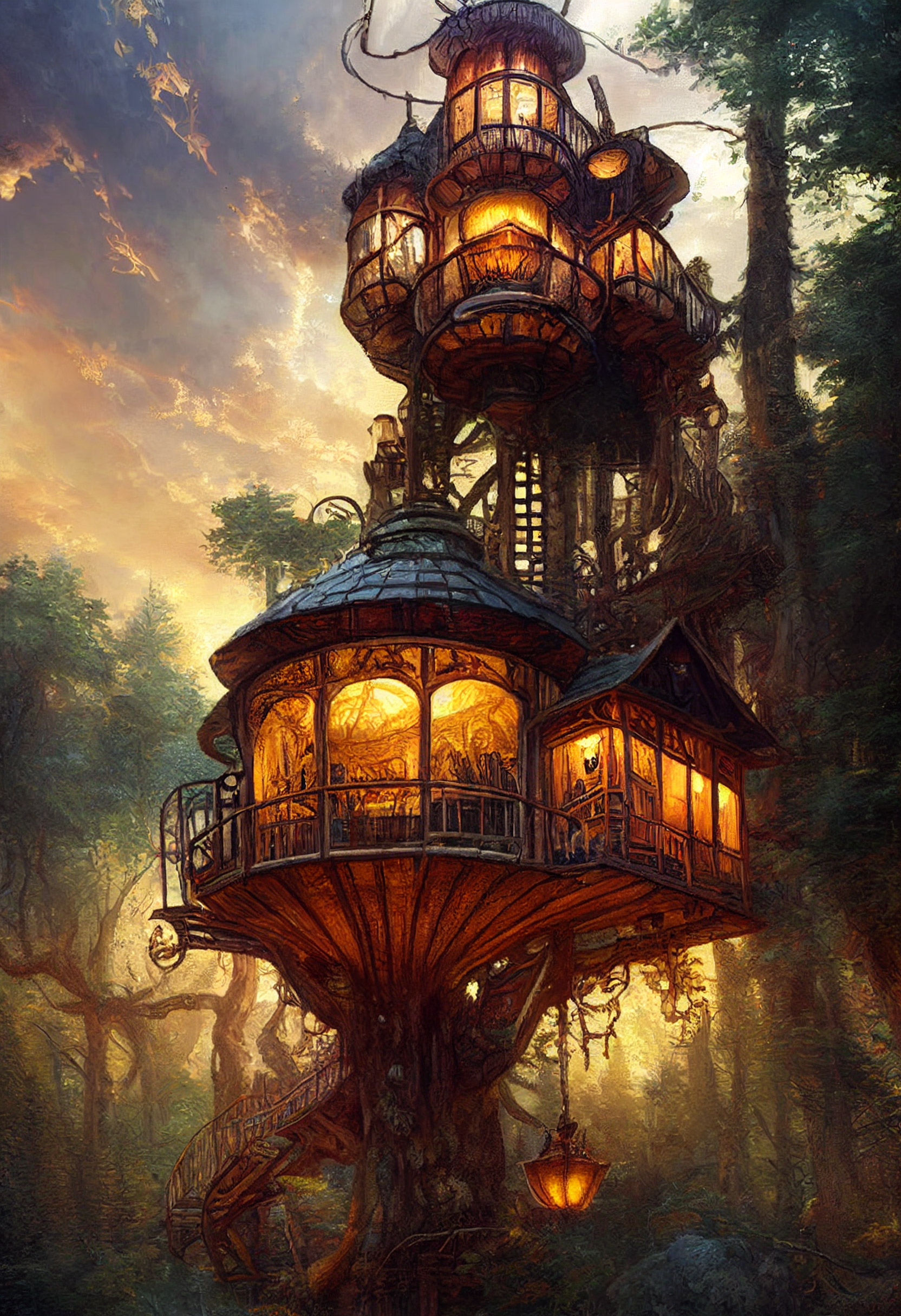 Preview for Whimsical-treehouse-retreat-ai-phone-background-cd2d4