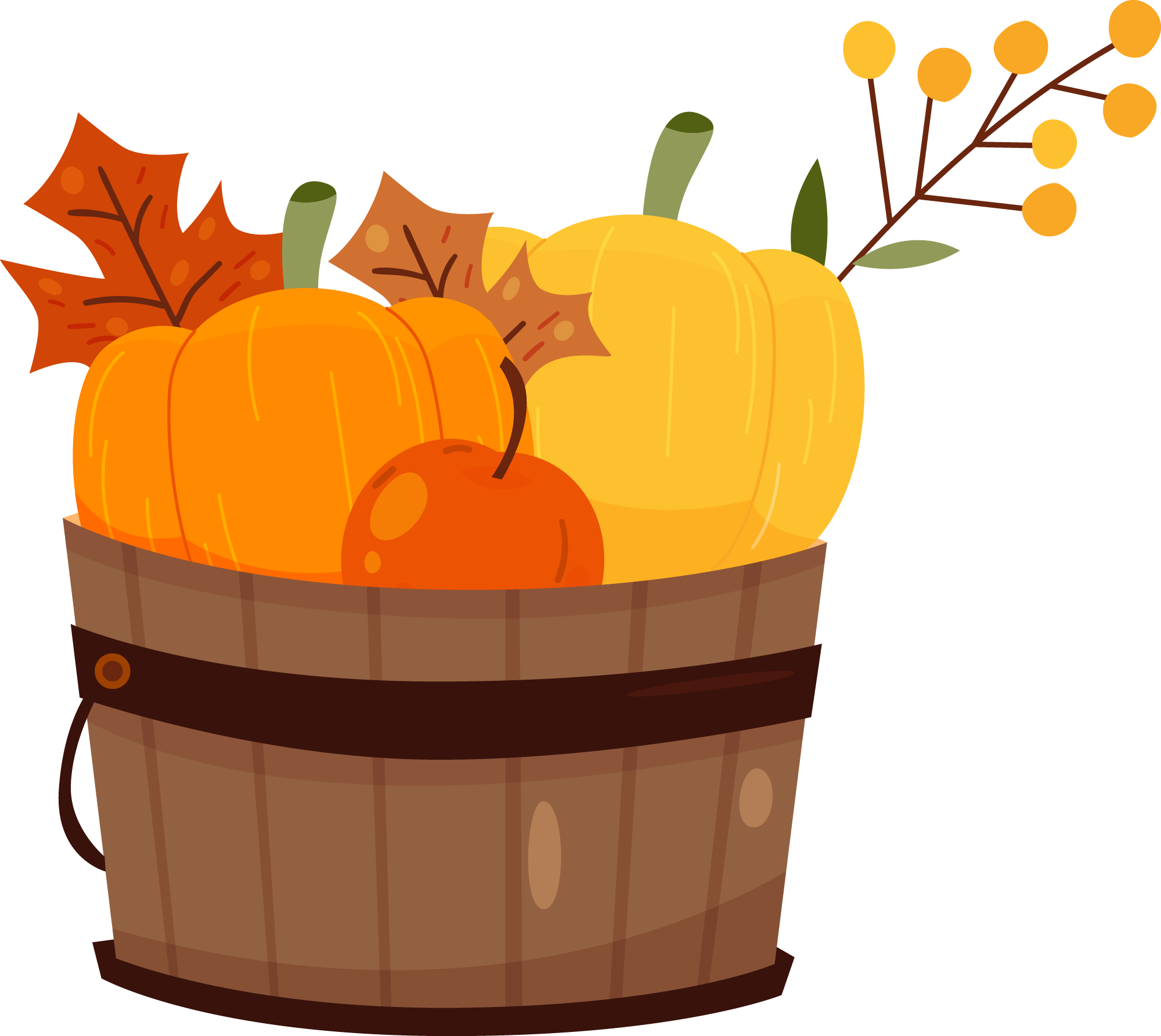 Preview for Autumn-harvest-basket-illustration-fall-sticker-5527d