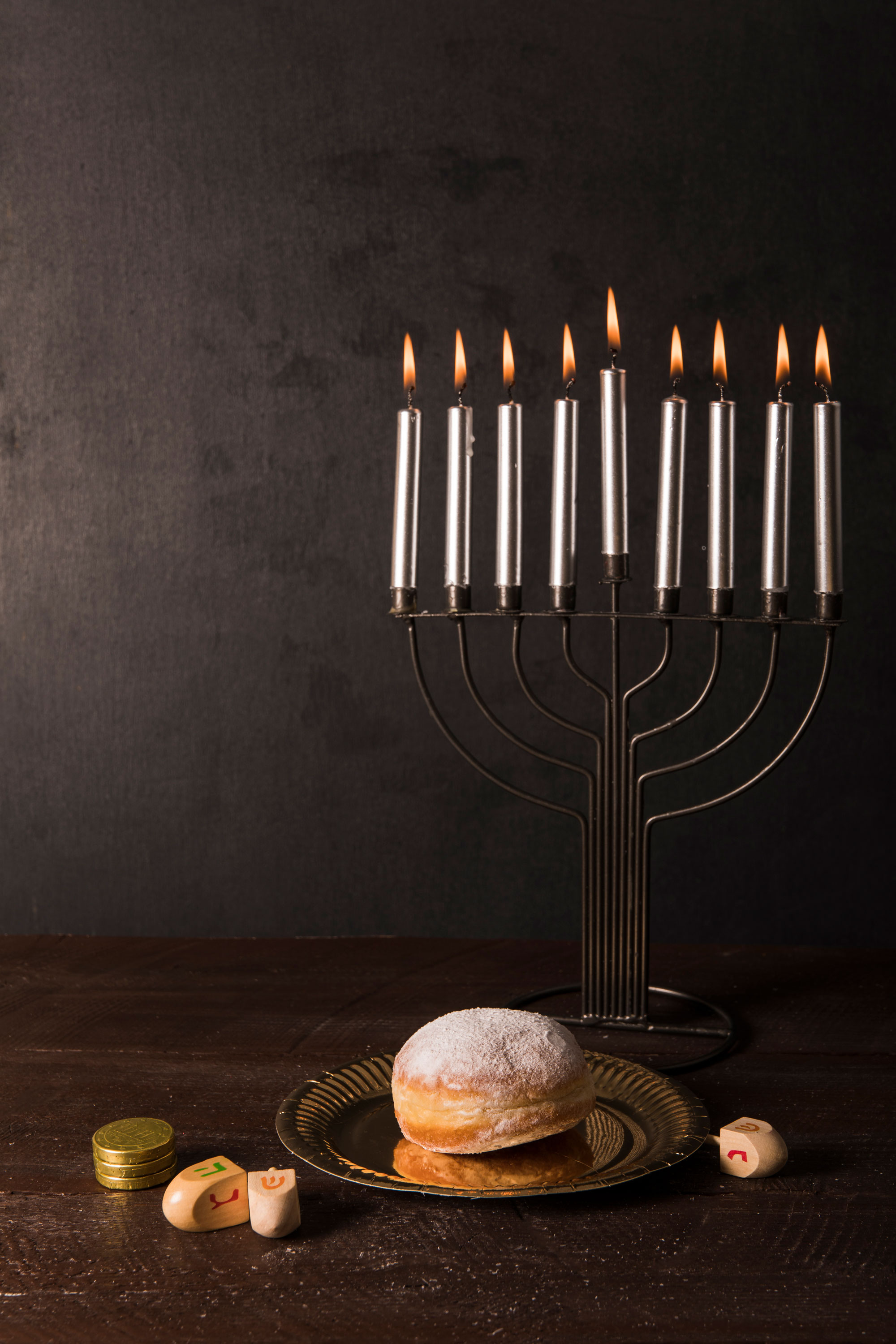 Preview for Hanukkah-menorah-traditional-dessert-background-591f9