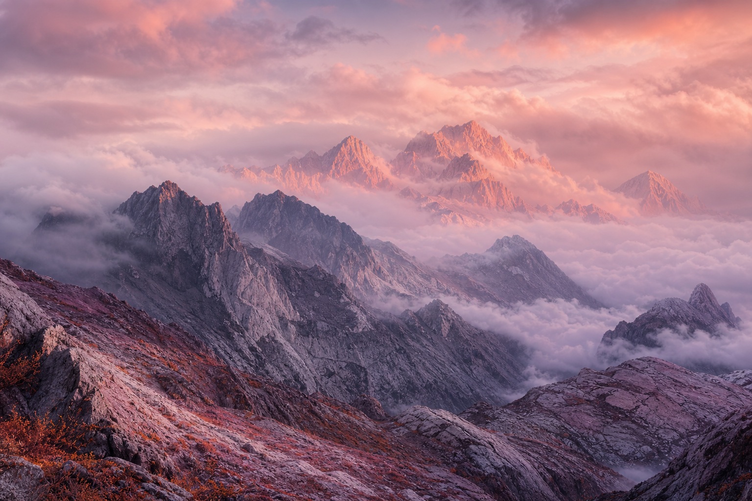 Preview for Futuristic Mountain Landscape Background