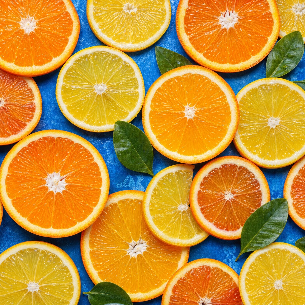 Preview for Citrus Slice Flatlay Background