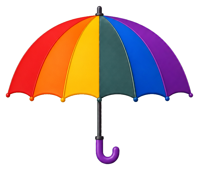 Preview for Rainbow Umbrella Sticker