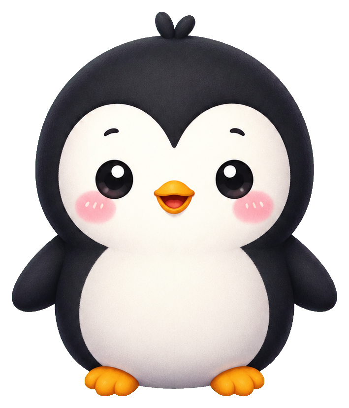 Preview for Kawaii Penguin Sticker