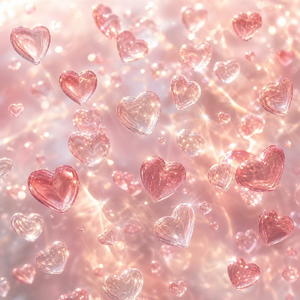 Preview for Dreamy Floating Hearts Background