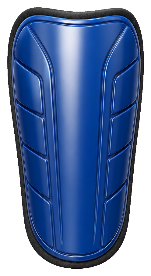 Blue plain shin guard isolated on a transparent background