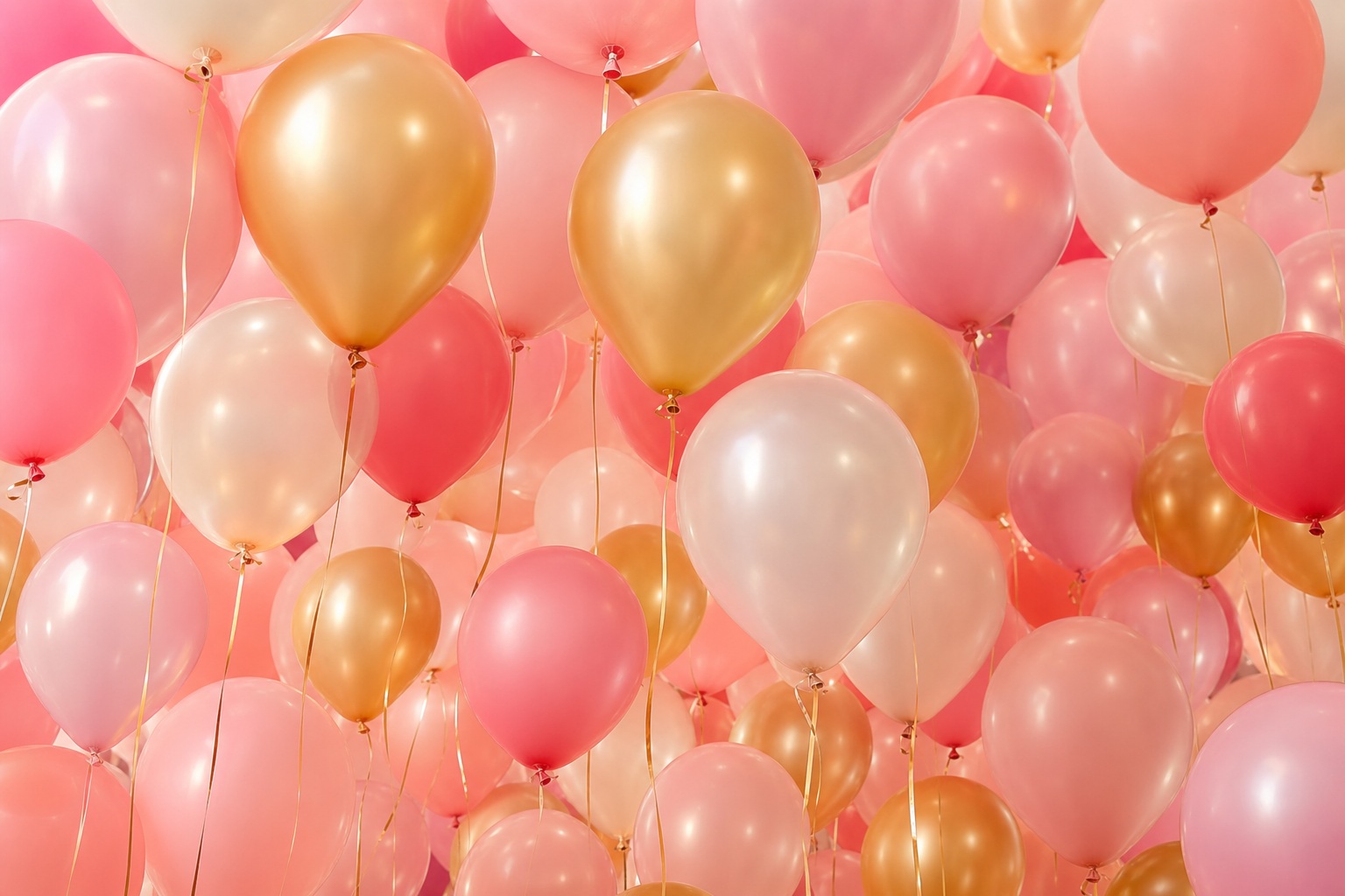 Preview for Pink Gold Balloon Cloud Background