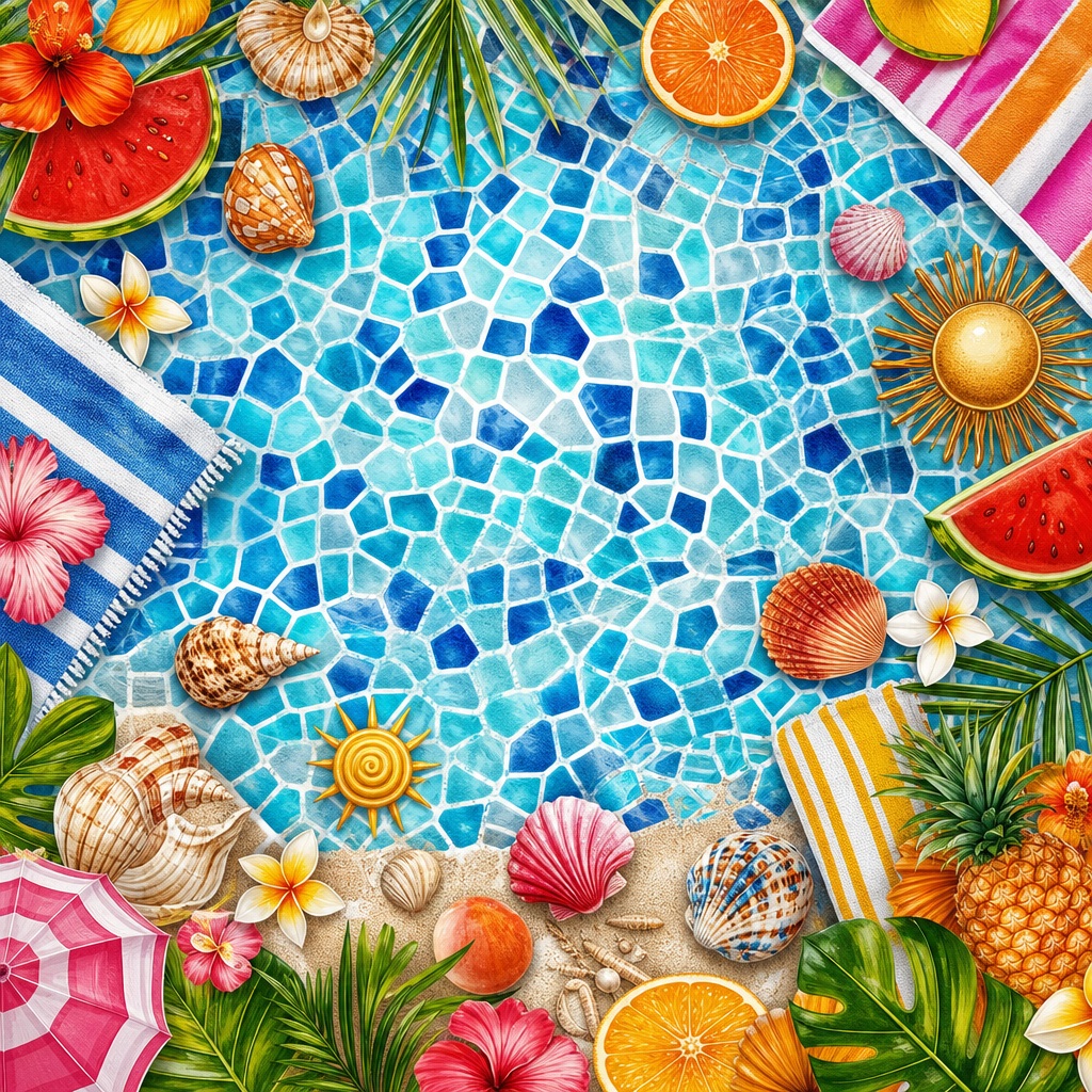 Preview for Summer Beach Pattern Background