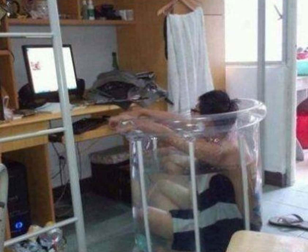 Preview for Man-sleeping-office-chair-summer-meme-background-73649