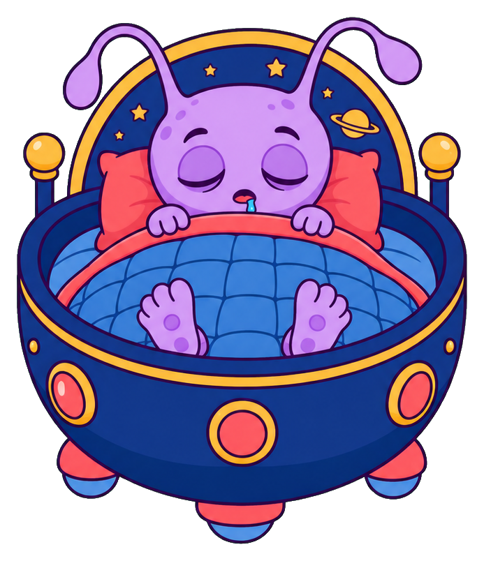 Preview for Funny Cartoon Alien Sticker
