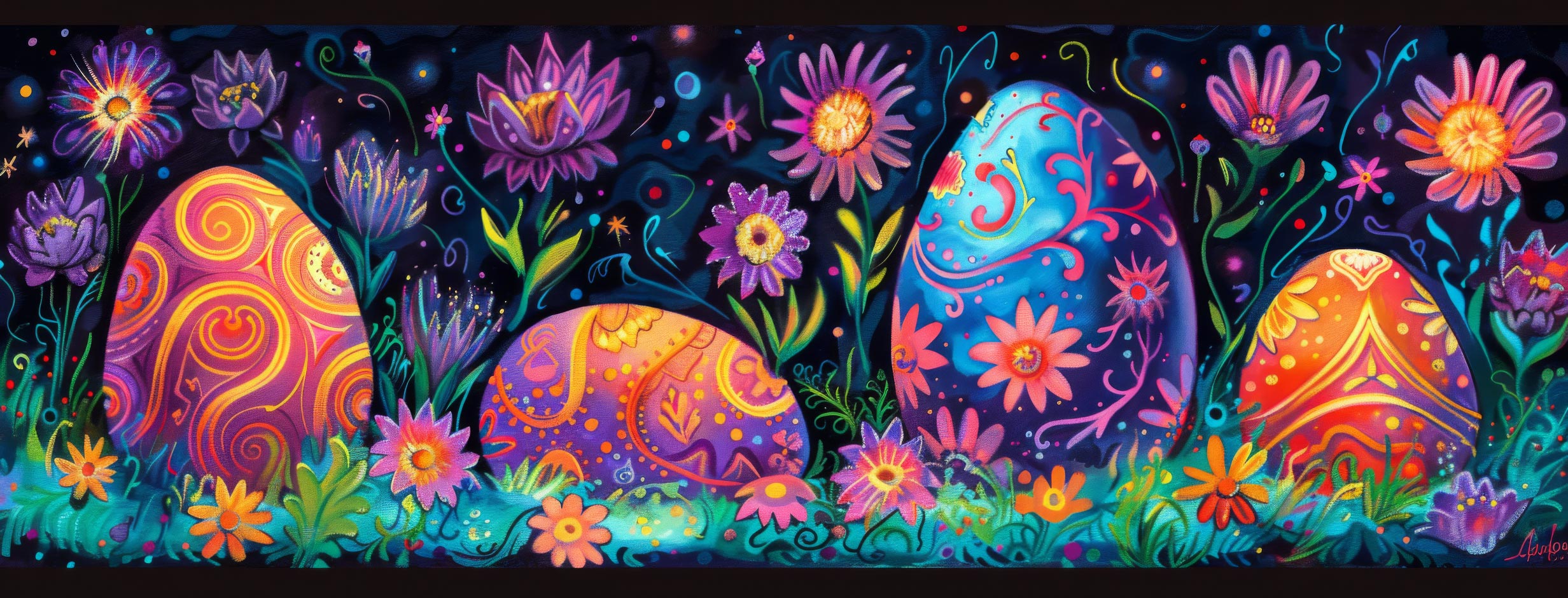 Preview for Easter-eggs-in-garden-easter-facebook-background-94831