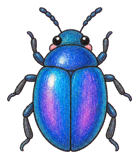 Preview for Blue Jewel Beetle Sticker