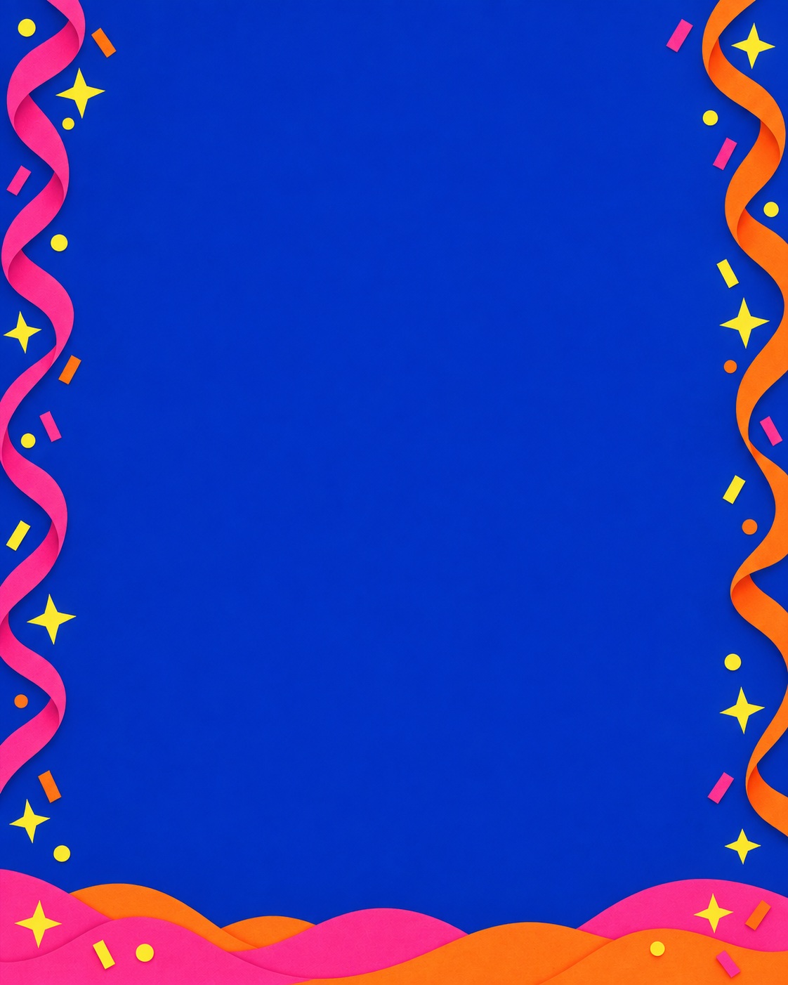 Preview for Blue Portrait Feed With Vivid Paper Streamers