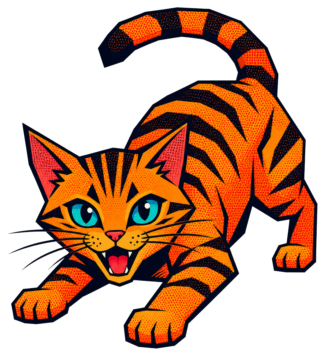 Preview for Bold Cat Sticker For Fun Graphic Designs