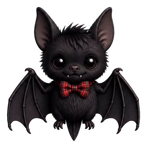 Preview for Red Bow Punk Bat Sticker