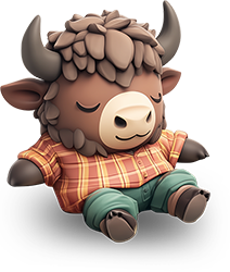 Preview for Relaxed-cartoon-yak-illustration-character-sticker-540a8