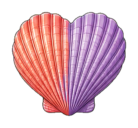Preview for Seashell Heart Sticker