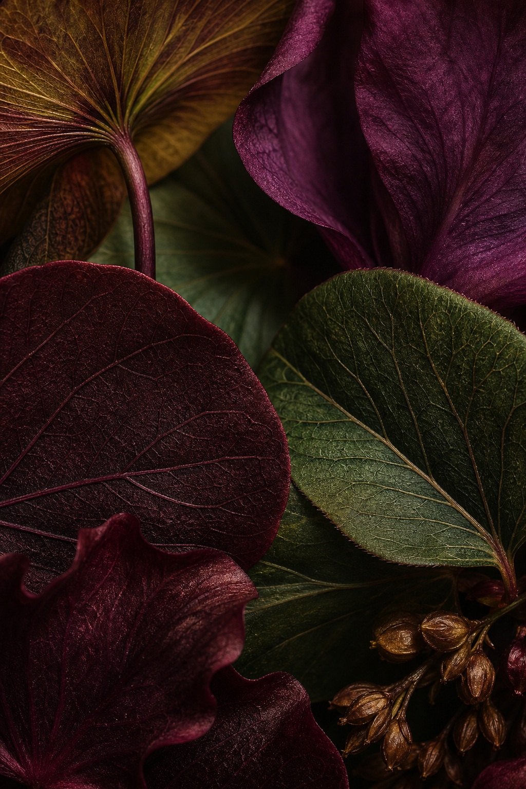 Preview for Deep Jewel Tone Floral Background