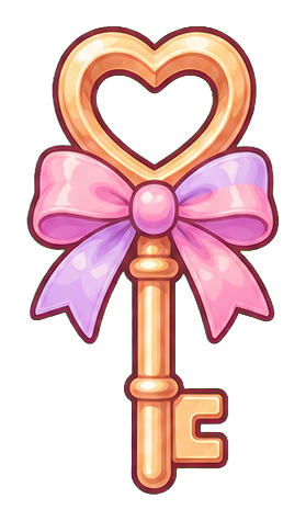 Preview for Cute Heart Key Sticker