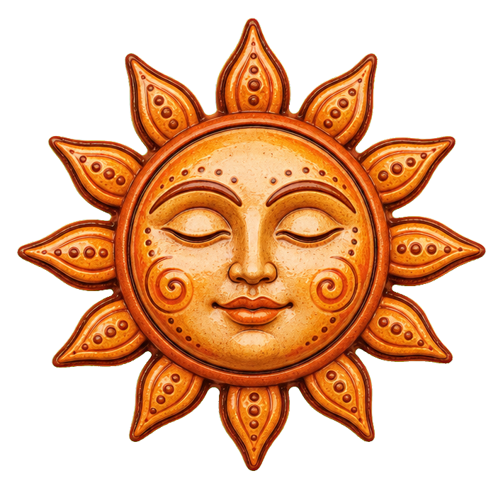 Preview for Ceramic Sun Medallion Sticker